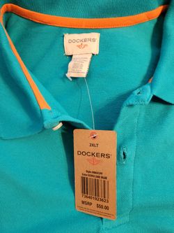 New!! Men's Polo Shirt.  Blue. 2XL