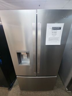 36 in. 30 cu. ft. Standard Depth French Door Refrigerator in Print Resist Stainless w In-Door Water and Ice Maker