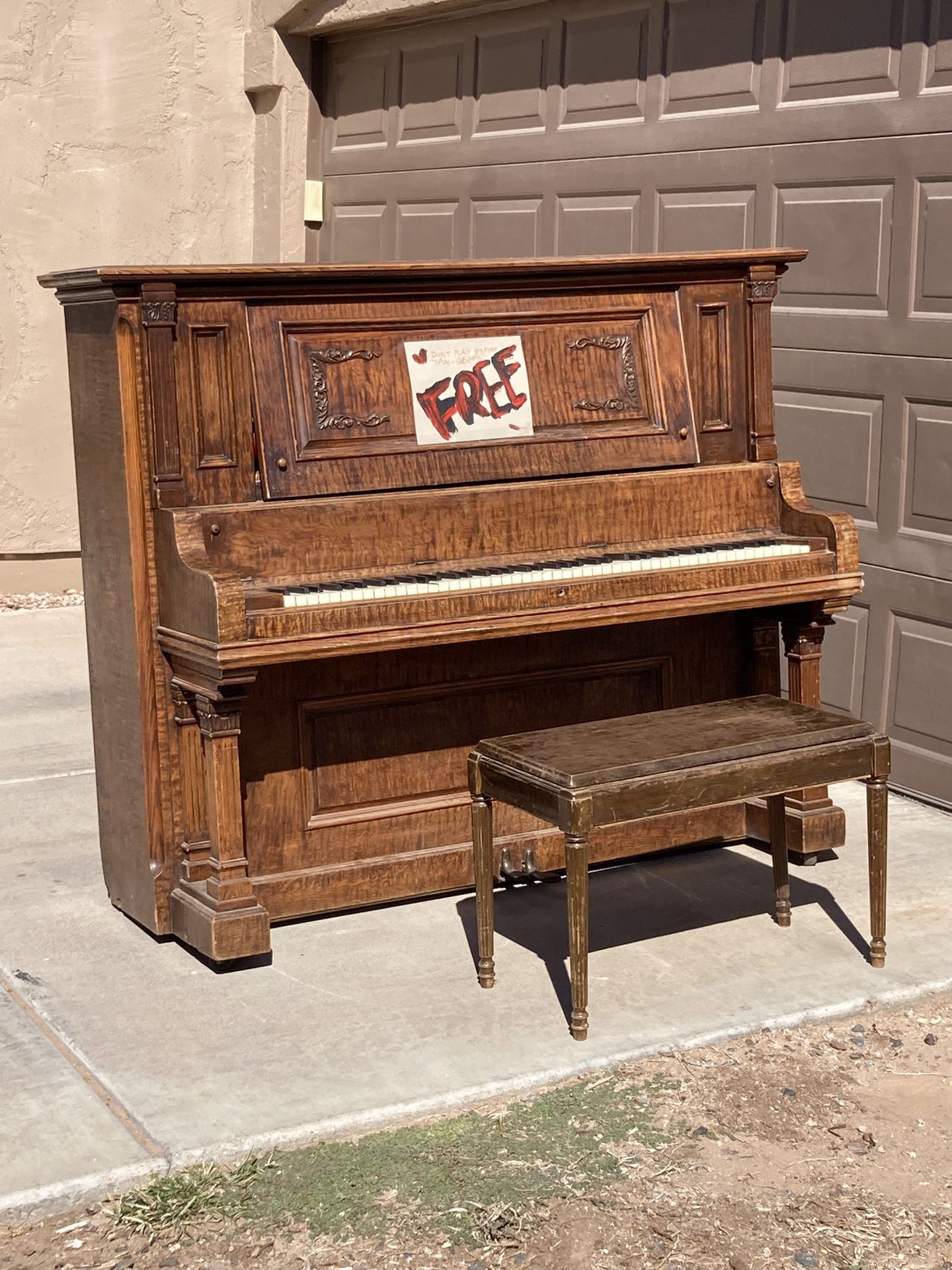 Free Piano Community Garage Sale
