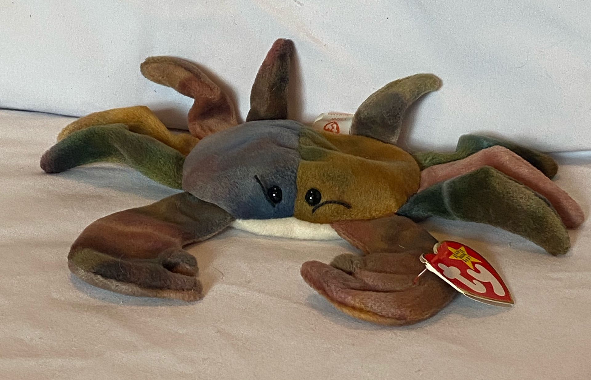 *RARE RETIRED ERRORS* CLAUDE THE CRAB BEANIE BABY Plush Plushie Stuffy Lovey NWT