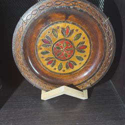 Decorative Polish wooden plate