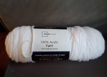 2 Mainstays Yarn-White-MS20-200-010Yards-Acrylic