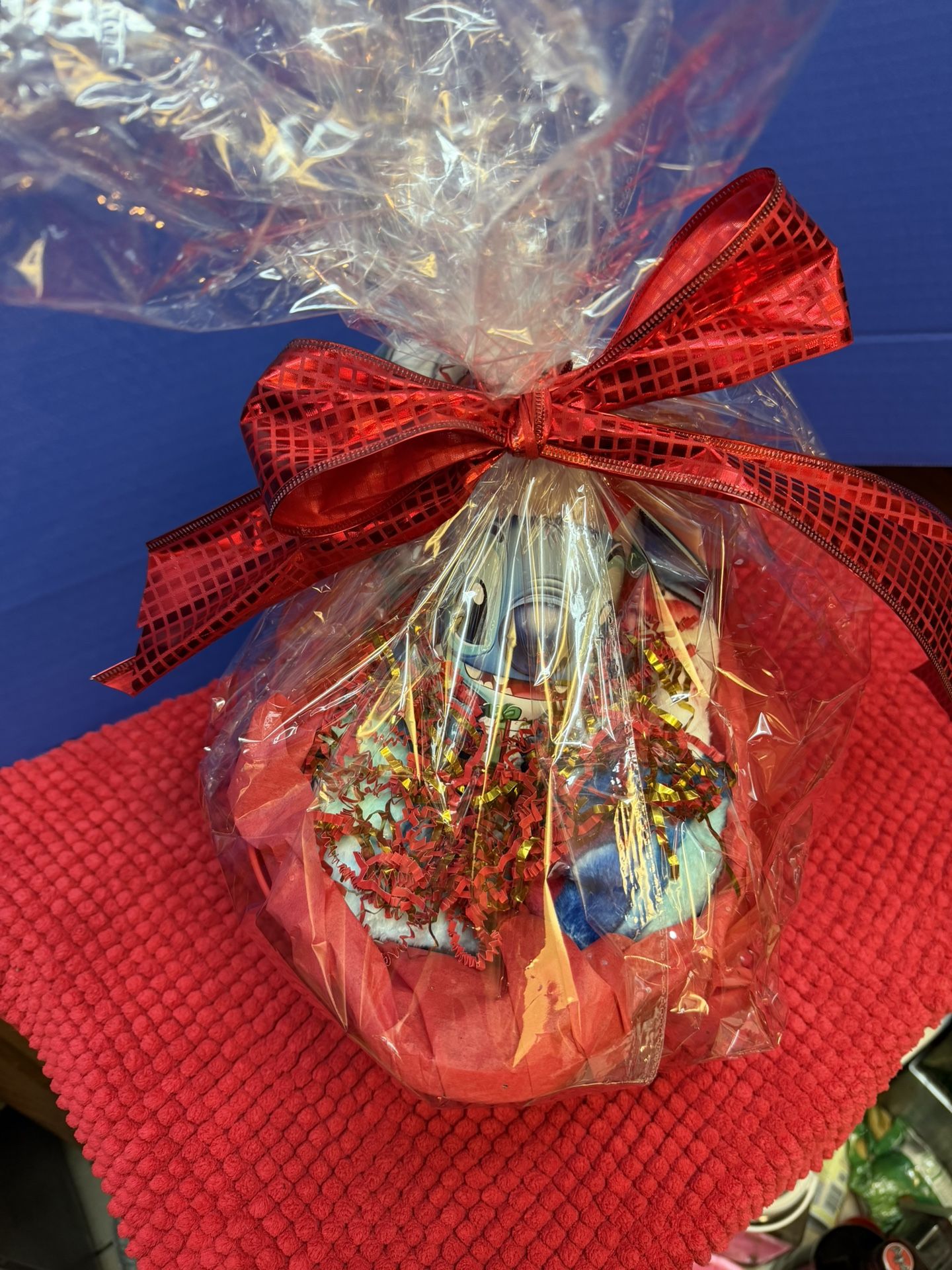 xmas stitch KIDS gift basket new