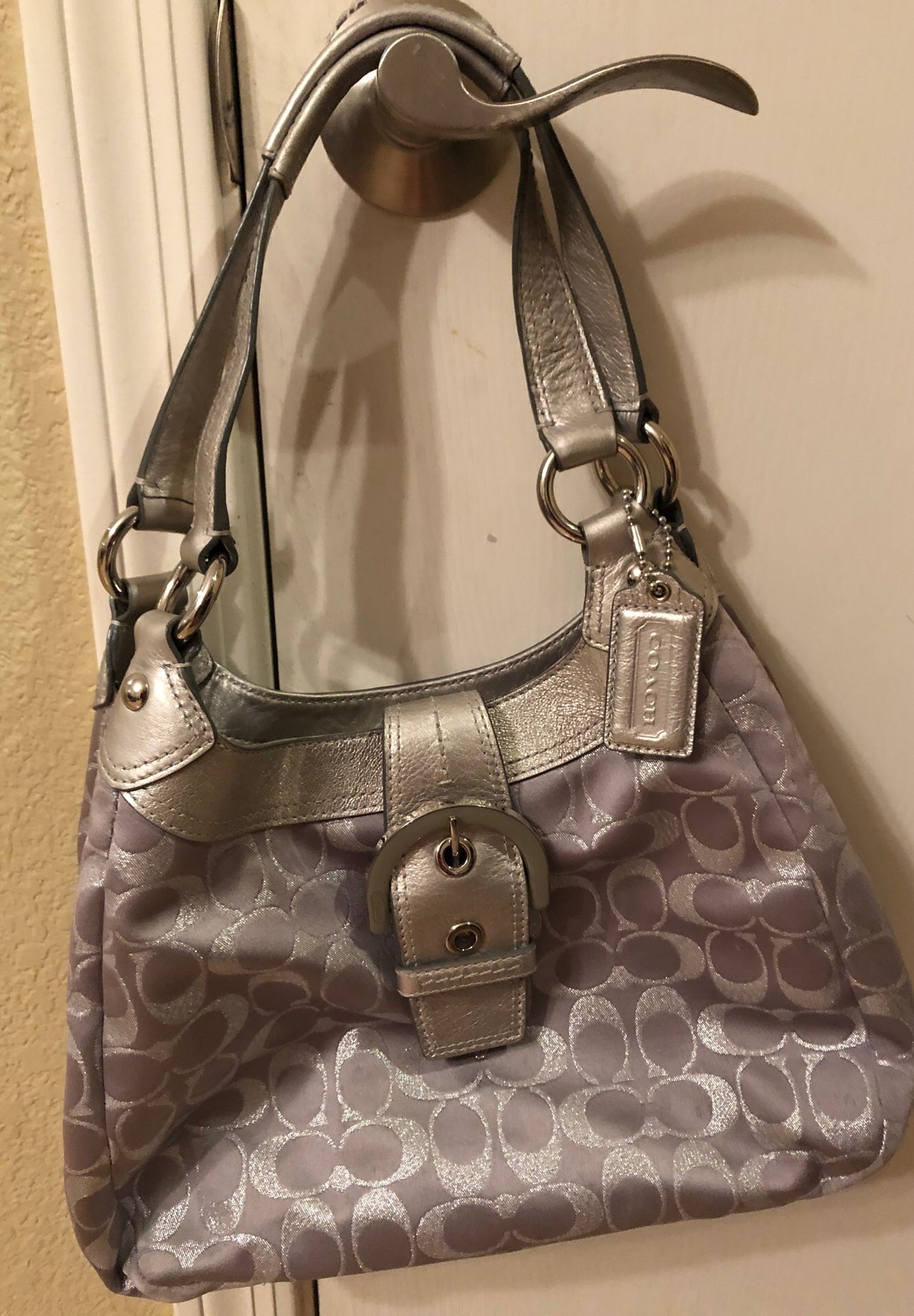 Coach silver/grey bag