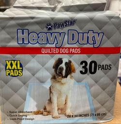 PawStar Heavy Duty Quilted Dog Pads XXL, 30 Pads