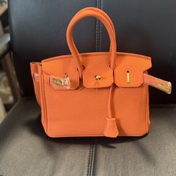 Hermes’ Birkin’ Bag Bright orange New (comes W Dust Bag) 
