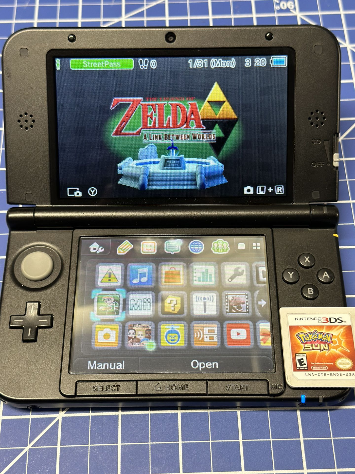 Nintendo 3DS XL Launch Edition With Pokémon Sun And Zelda a Link Between Worlds