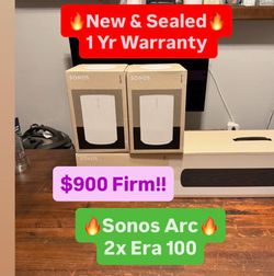 🔥 SONO SARC & 2X ERA 100 WHITE 🔥NEW & SEALED 🔥 1 YR WARRANTY 🔥