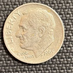 Error 1965  Dime Major Error Coin 