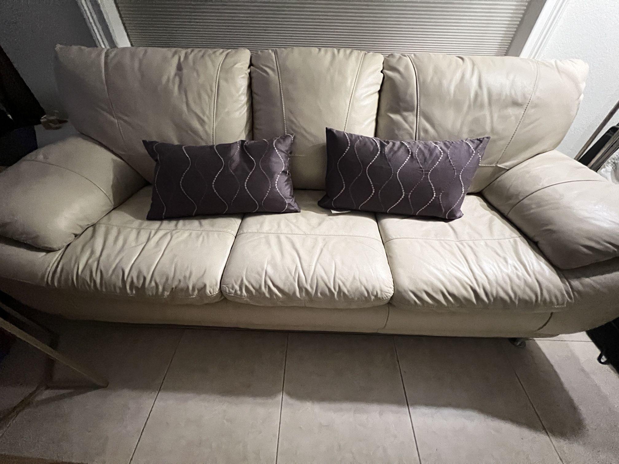 Leather Couch Slightly Used