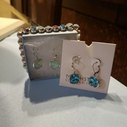 Crystal Earrings:Touchstone  Crystal By Swarovski 