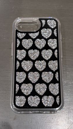 For Apple iPhone 17e  16e heart bling glitter case