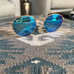 Ray ban circular Blue Sunglasses  