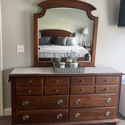 6 Drawer Dresser W/ Attached Mirror! Low Price! 