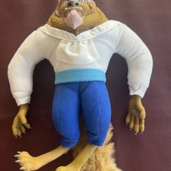 Vintage Applause Disney Beauty and the Beast Doll  12" Plush w Vinyl Head , hands and feet 
