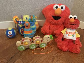 Monster Bowling, Caterpillar Pull Toy, And Elmo Pillow & Talking Best Friend - Baby & Toddler Toys (All 3 For Only $40!)
