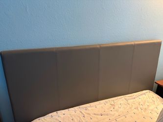 Leather headboard Gray