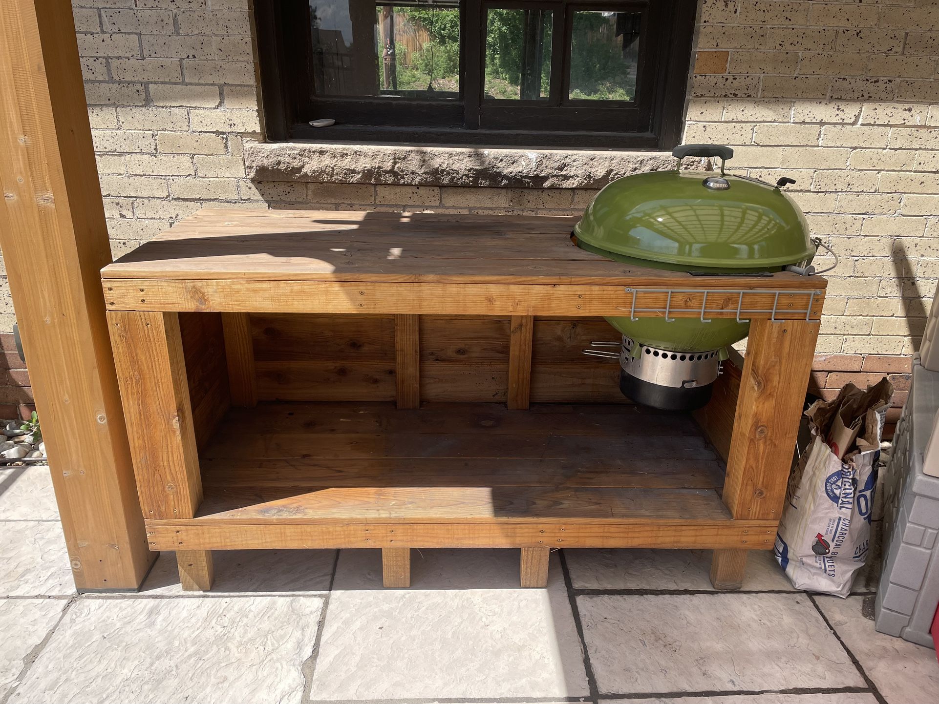 22” Weber Grill and Custom Cedar Grill Table