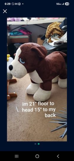 Still Available.....2Ft Tall Caltoy Brown White Dog 