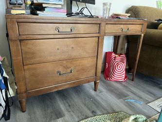 Writing Office School Study Wood Desk 4 Drawers