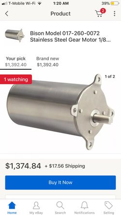 New 3-phase ac gearmotor. 1/8 HP