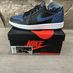 New Jordan 1 Retro Low OG Mystic Navy Size 6 Women