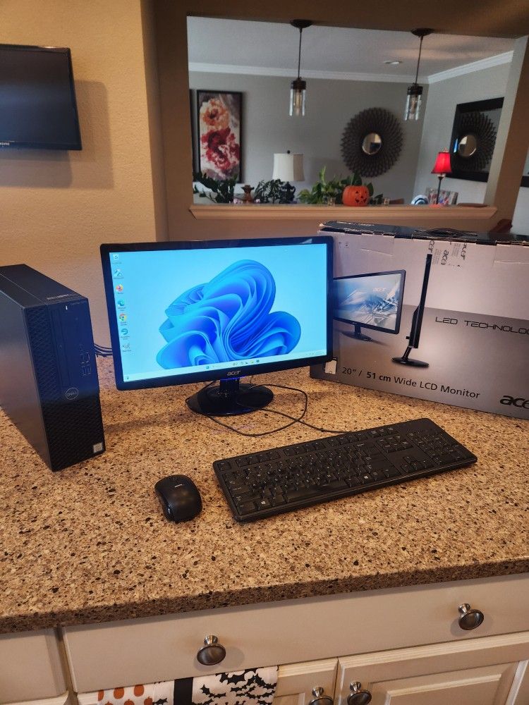Dell Optiplex 3070 I5 9th Generation Windows 11 Professional Wi-Fi Wireless Mouse Office 20 Inch LCD Etc