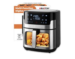 Air Fryer 8.5QT with Visual Window, Large Family Size XL Airfryer with 8 Presets, Stainless Steel Oven for Fast Healthy Cooking, Reheat & Crisp, Dishw