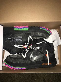 Nike Air Force 1 Mid x Off-White Black Neon Spikes