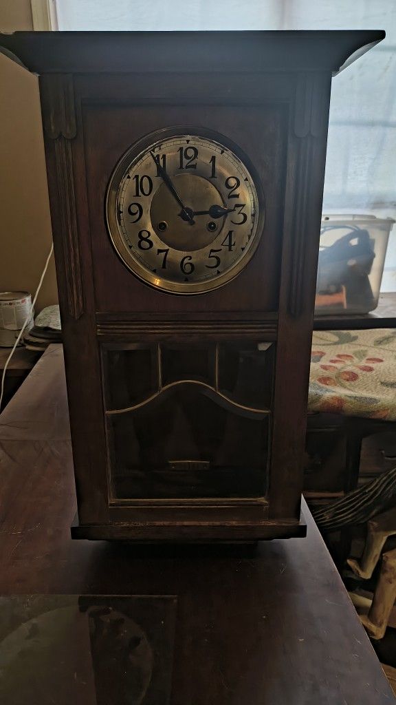German Early 20th Century Antique Wall Hanging Clock
