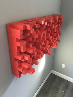Custom Solid Wood 4x2 Acoustic Skyline Sound Diffuser Panel
