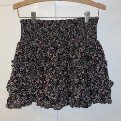 Forever 21 Ruffled Floral Mini Skirt size Medium