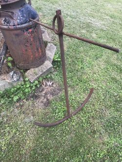 36"tall 1800s antique boat Anchor