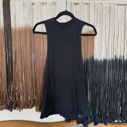 Black cut off tank top; excellent condition