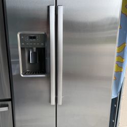 Brand New Counter Depth Stainless Steel GE Side By Side Refrigerator