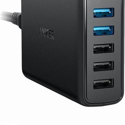 Anker Quick Charge 3.0 63W 5-Port USB Wall Charger, PowerPort Speed 5 for Galaxy S10/S9/S8/S7/S6/Edge/+, Note 8/7 and PowerIQ for iPhone XS/Max/XR/X/8