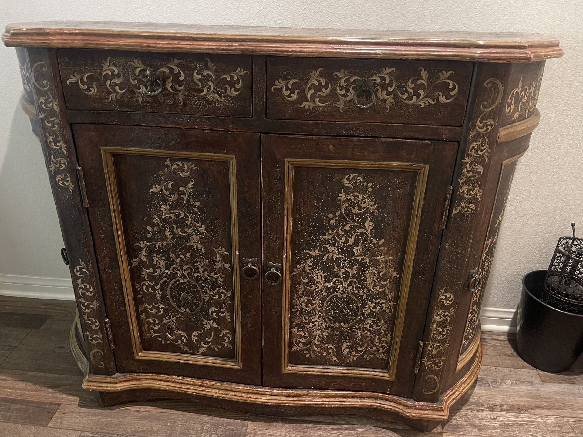 Beautiful Cabinet Hutch - Hand painted