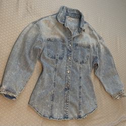 Veveret Denim Shrit Dress Sz Large 