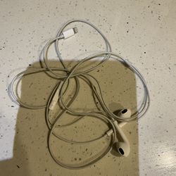 Apple wire earphone. 