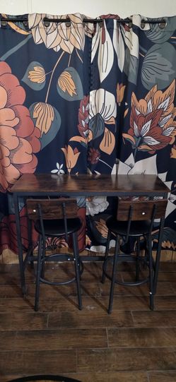 Industrial Bar Table with 2 Stools