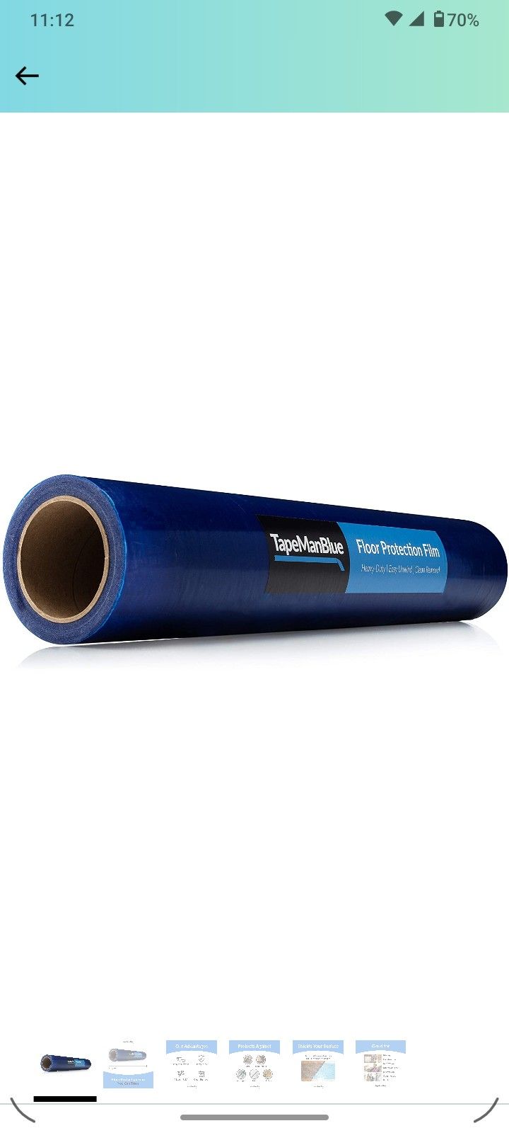 Tapemanblue Painters Floor Protection Film 24in X 200ft (Brand New)