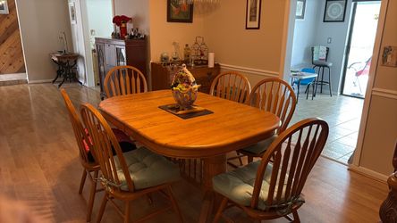 Oak Dining table seats 12