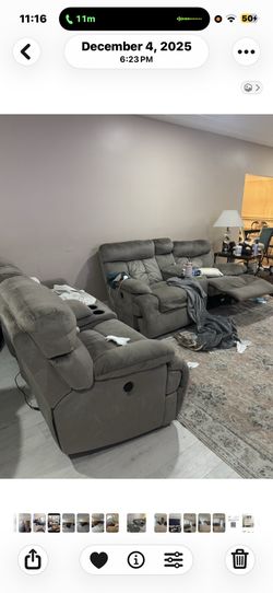 Two recliner loveseats Free pickup this week