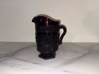 Vintage AVON Ruby Red Pitcher Vase