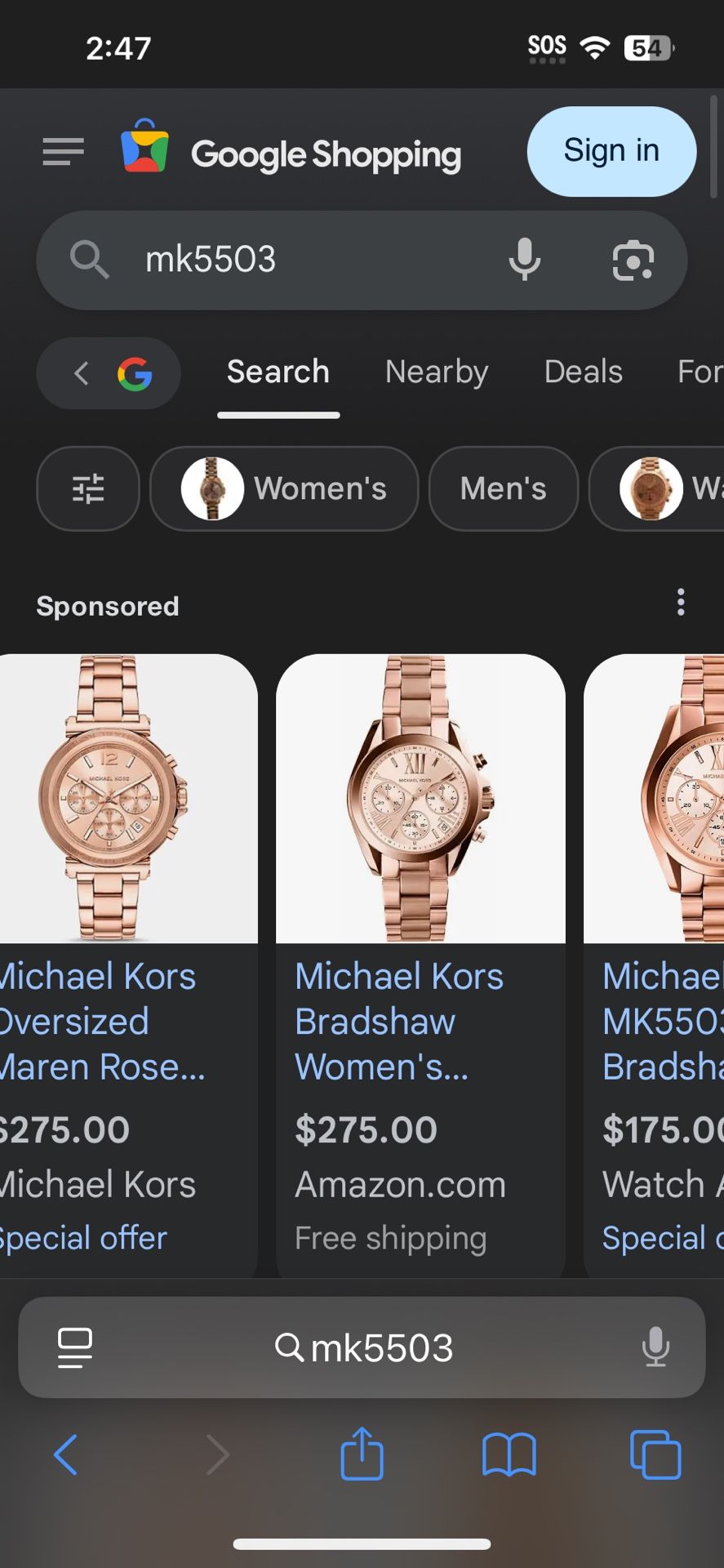 Michael Kors Mk5503 Bradshaw Chronograph Rose Gold Women’s Watch