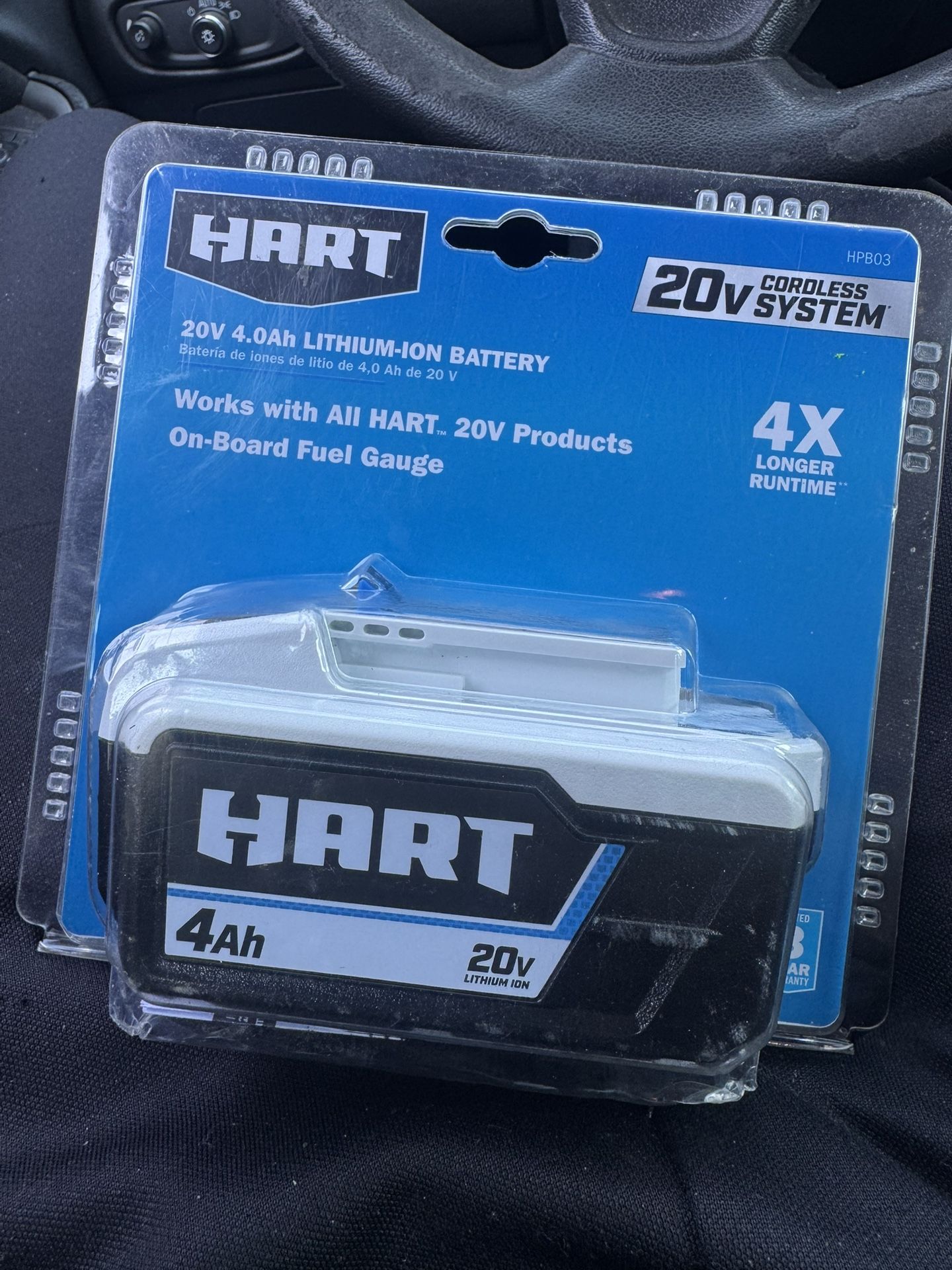 Hart 20v 4.0 Ah Lithium Ion Battery 