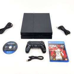 Sony PlayStation 4 PS4 Black 500GB Video Game Console w Controller & Game Tested