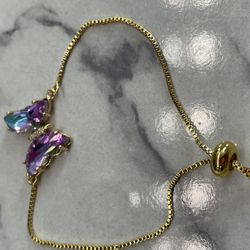 Gold Plated Butterfly Bracelet