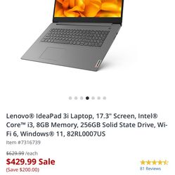 Lenovo Laptop 17.3