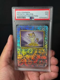 2002 POKEMON LEGENDARY COLLECTION #53 MEOWTH REV FOIL LEGENDARY COLLECTION PSA 7